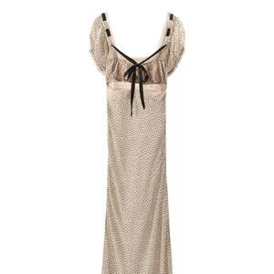 Cream and Black Polka Dot Dress